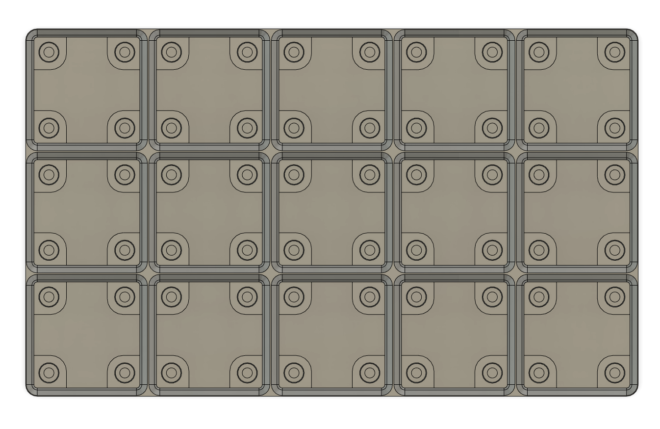 Miniatura 5 do modelo 3D Parametric Gridfinity with Space for leds