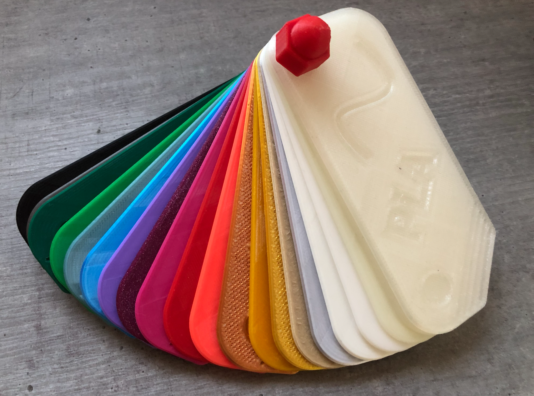 Filament swatch PLA / Filament Farbmuster PLA