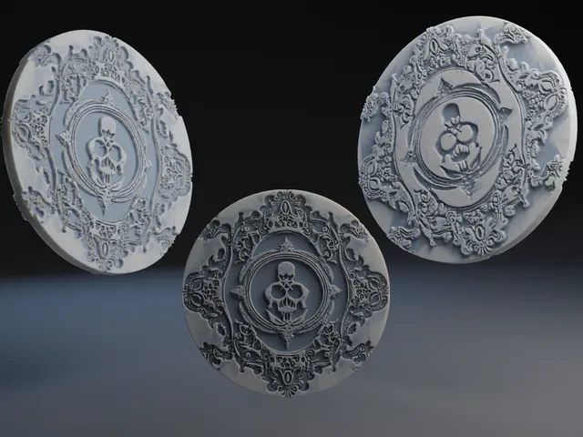Ornate skull Coin