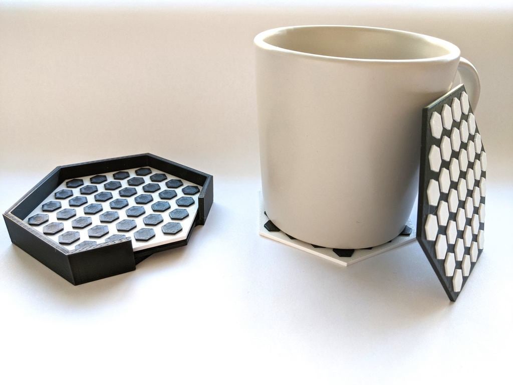 Honeycomb coaster with stand