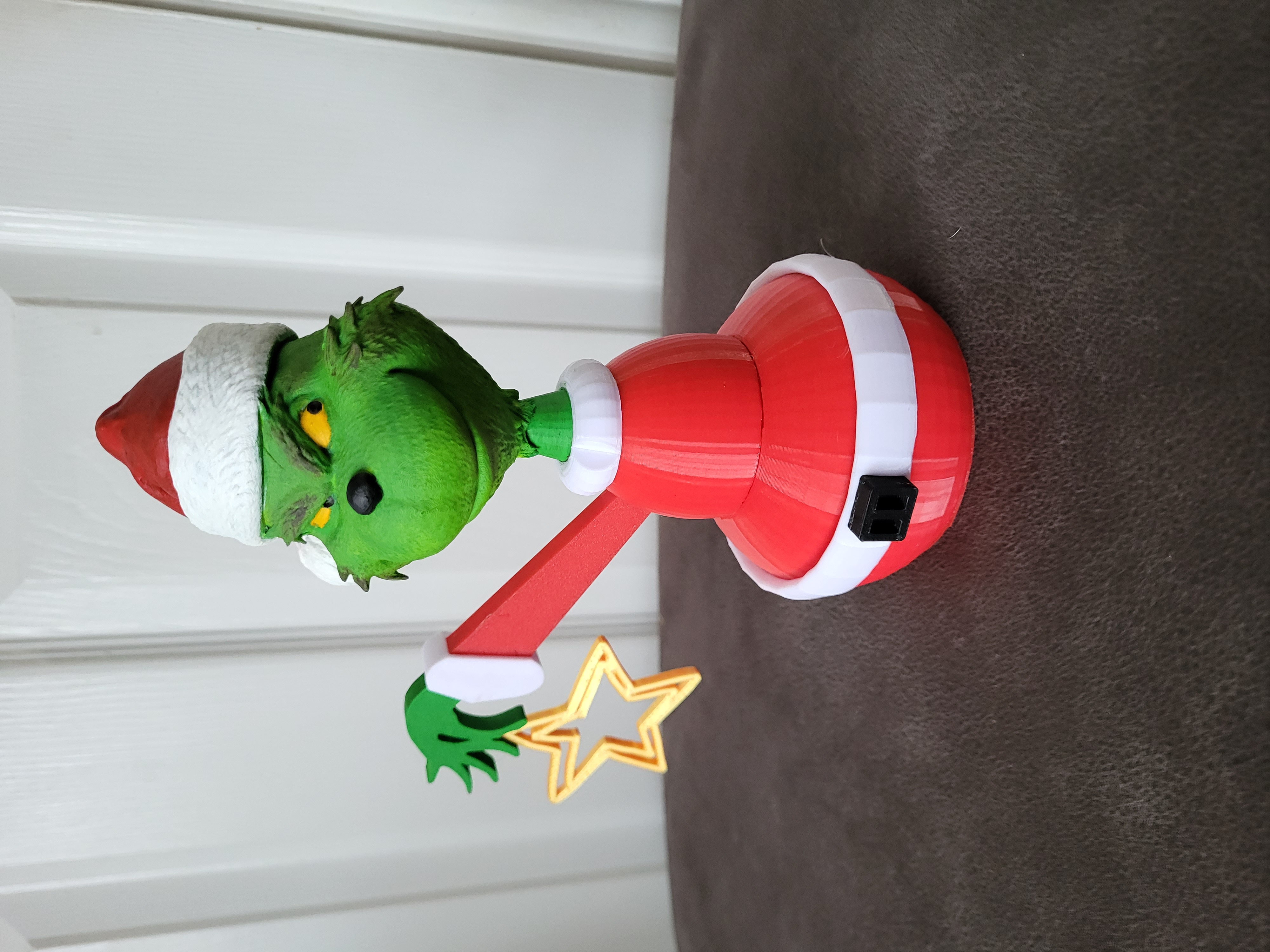 Grinch xmas tree topper 3D model thumbnail