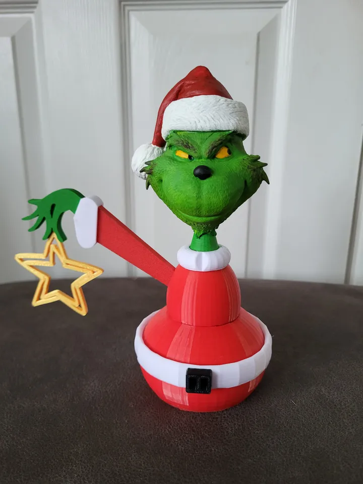 Grinch Straw Topper STL File for 3D Printing - Digital Download