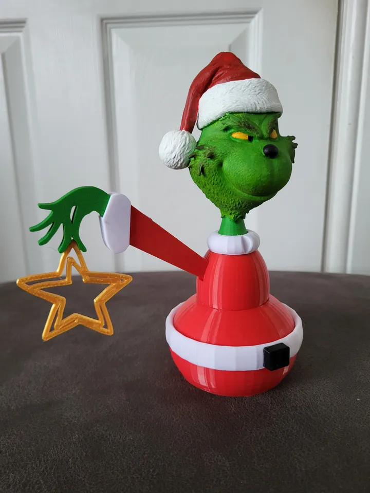 Grinch Straw Topper STL File for 3D Printing - Digital Download