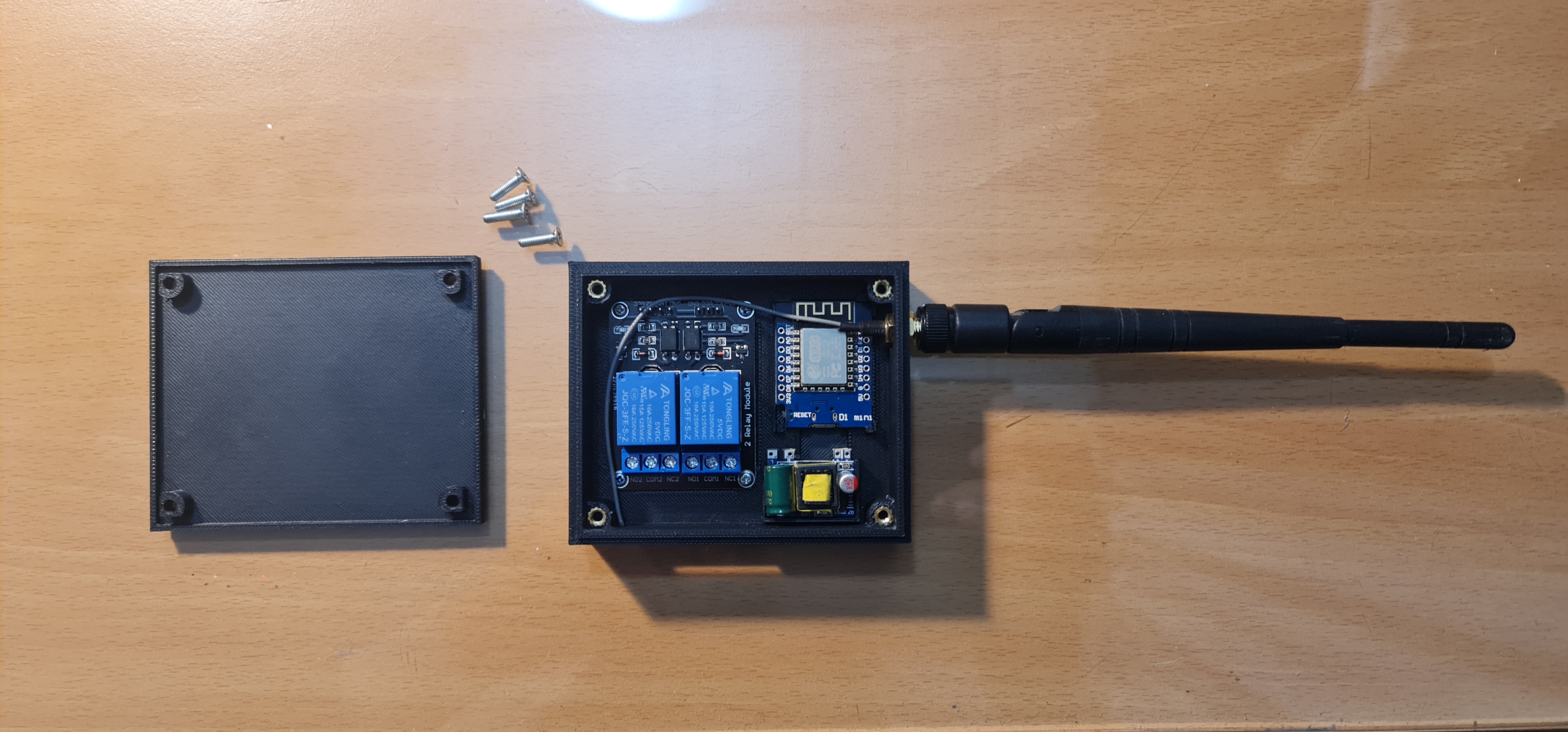 D1 mini 2Relay Box whit external antena