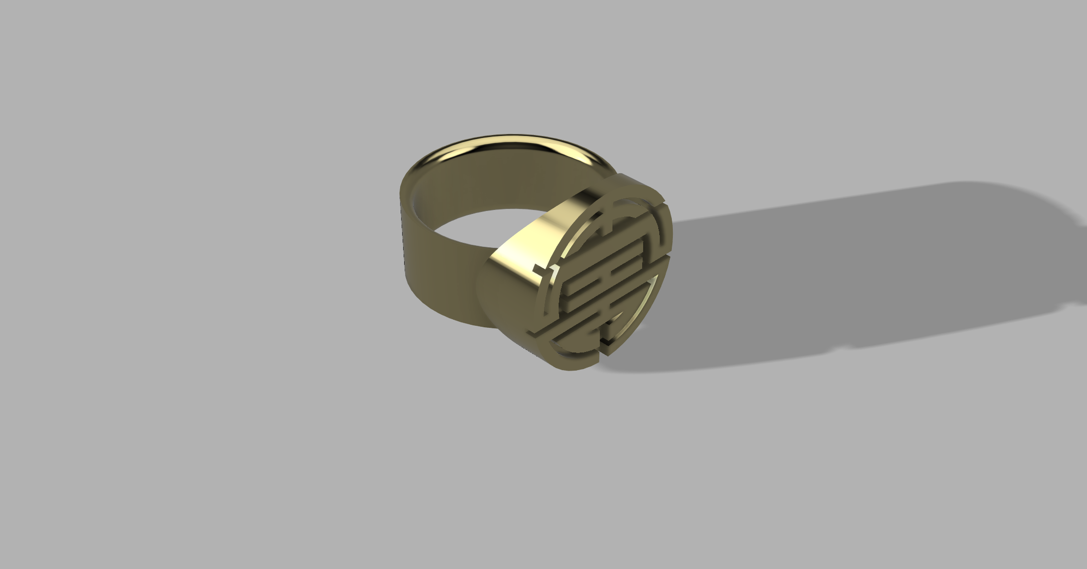 Fu, Shou, Lu chinese symbol ring