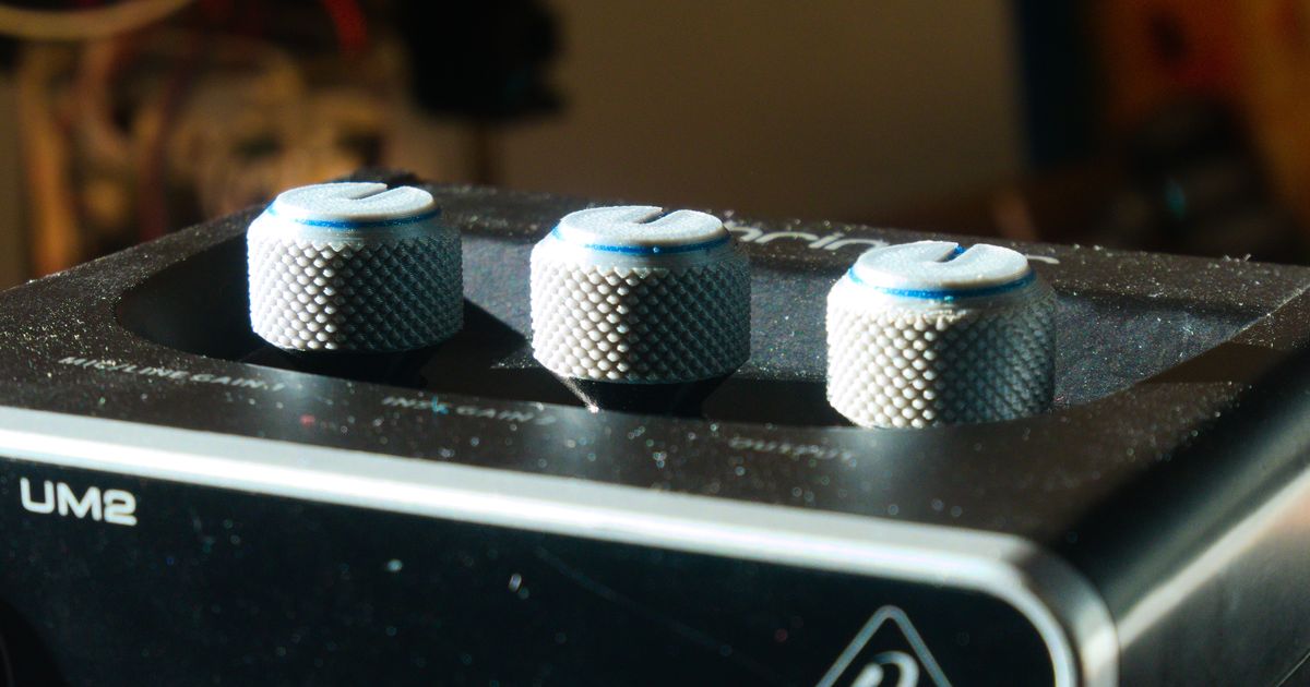 Knurled Replacement Knobs For Behringer UM2 by jpdesign Download free