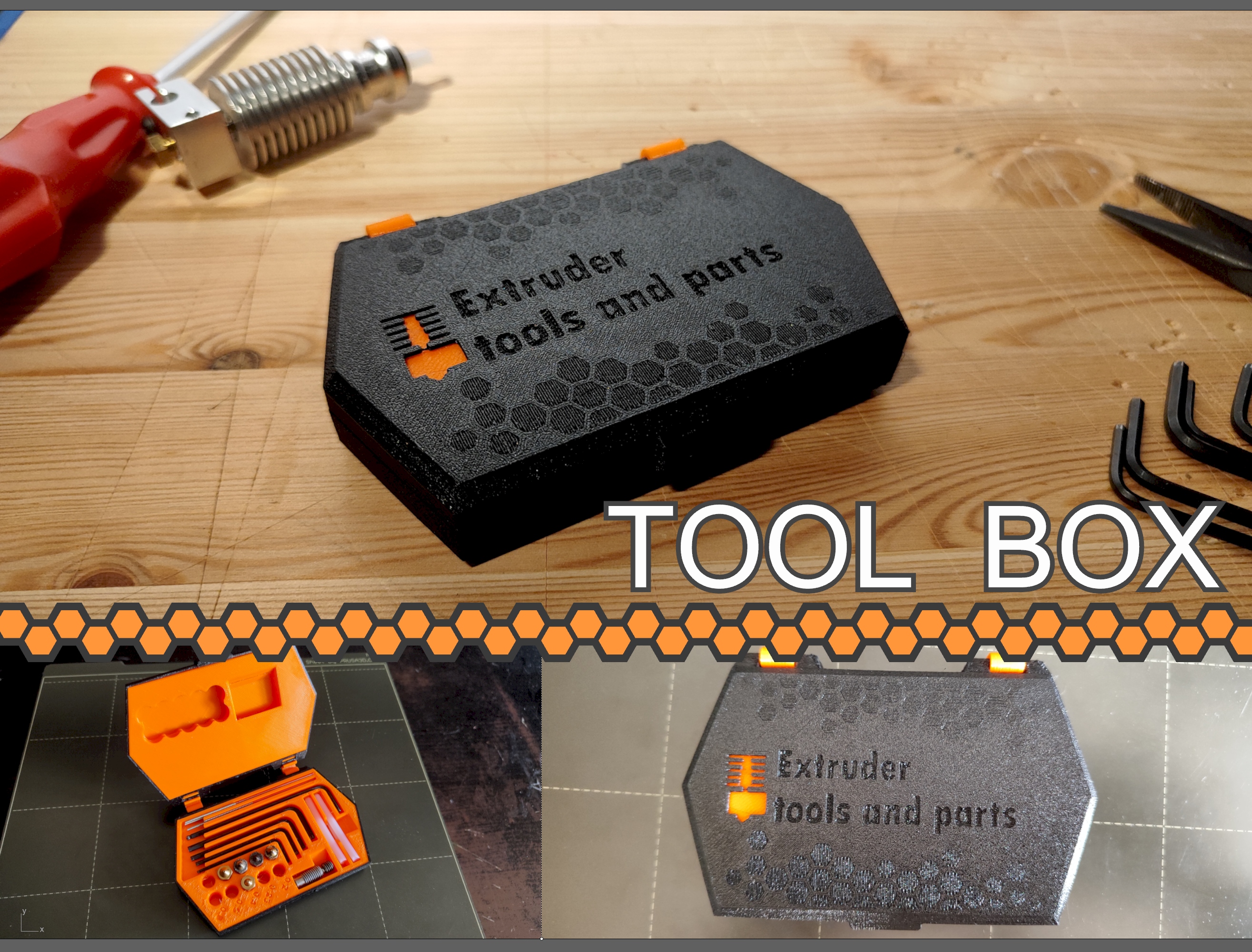 Extruder tools and parts box