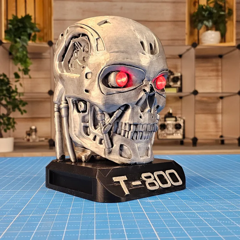 T800 Smooth Terminator Endoskull Printable WithBase (not ExoSkull