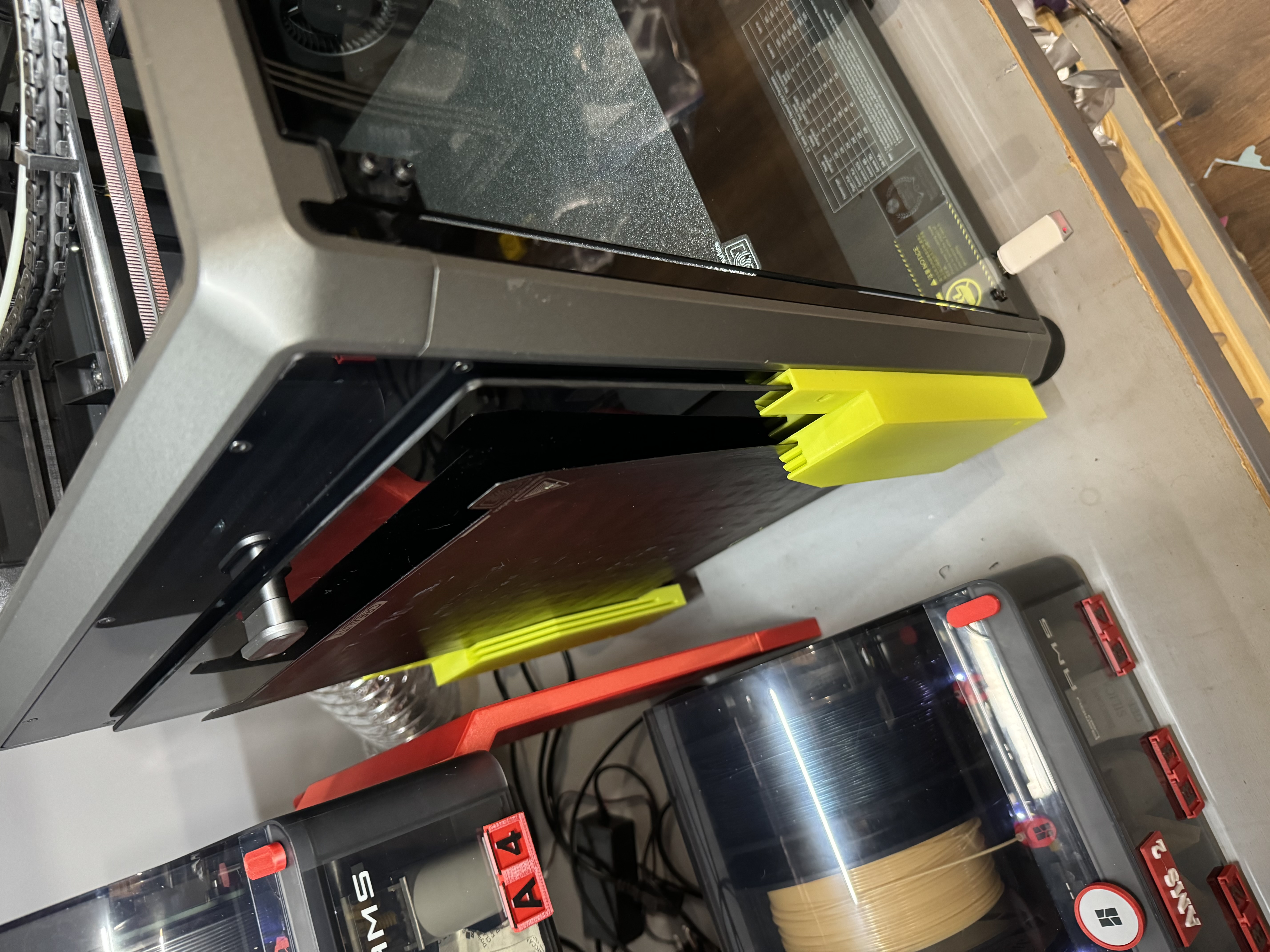 K1-Max side mounted build plate & glass top