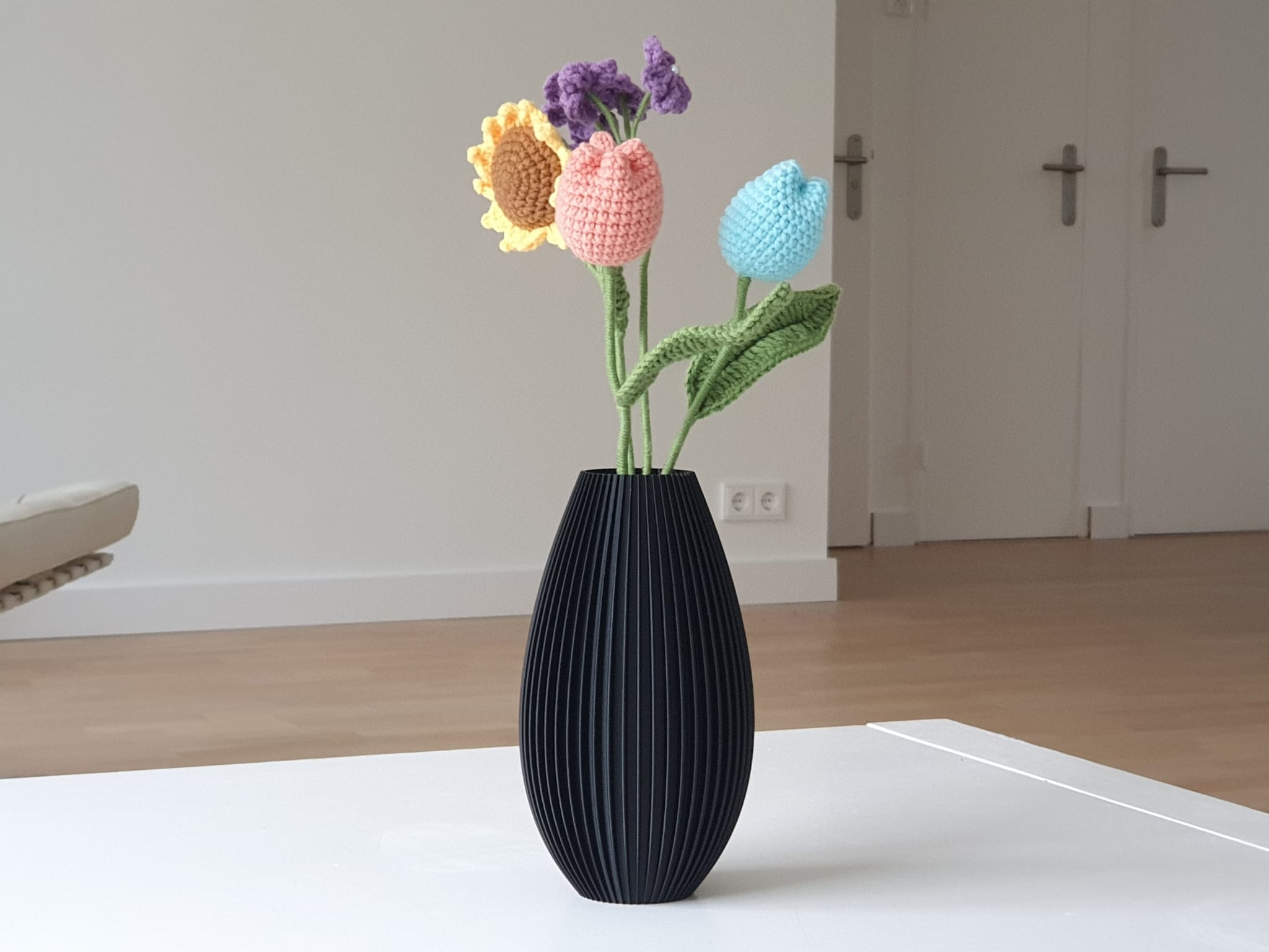 Modern Vase Ribbed By Sabre Design Download Free STL Model modern-vase-ribbed-by-sabre-design-download-free-stl-model