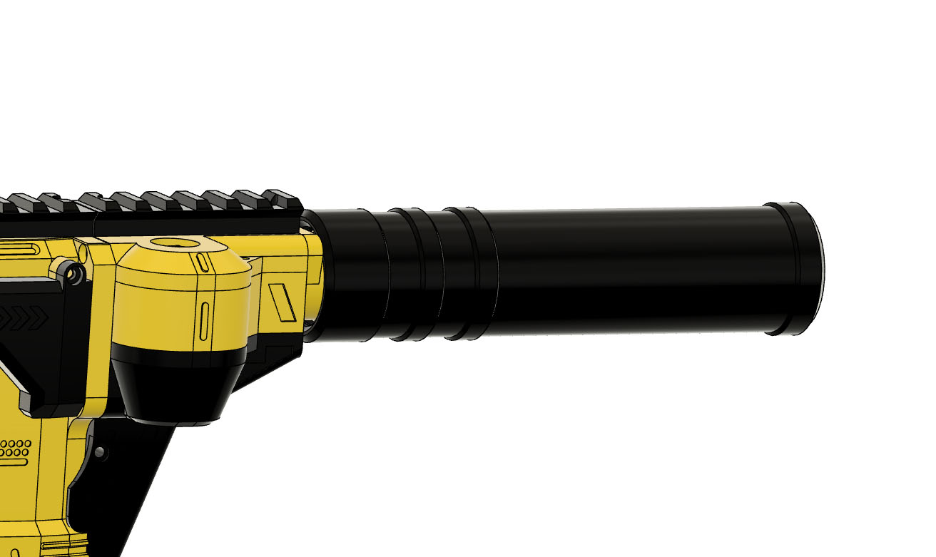 Faux Suppressor for Gryphon Nerf Blaster - Removable