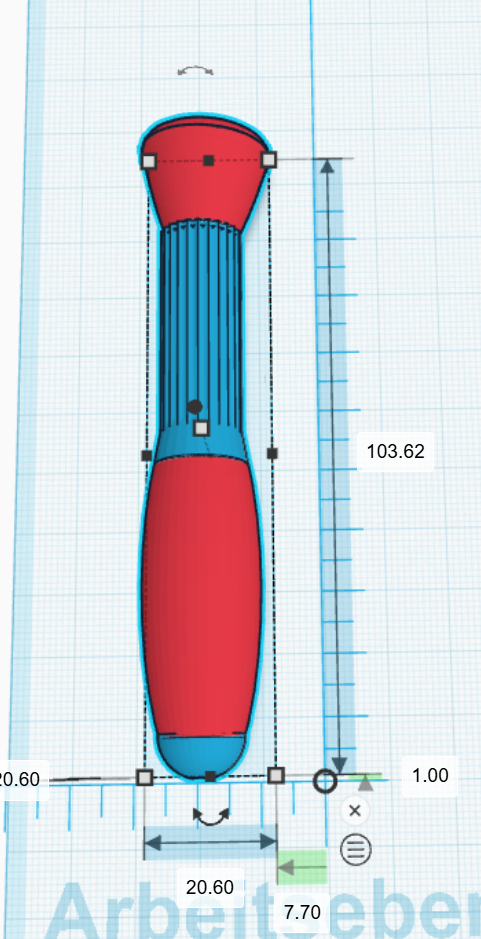 Griff für kleine Innensechskantschlüssel - handle for hexagon socket wrench