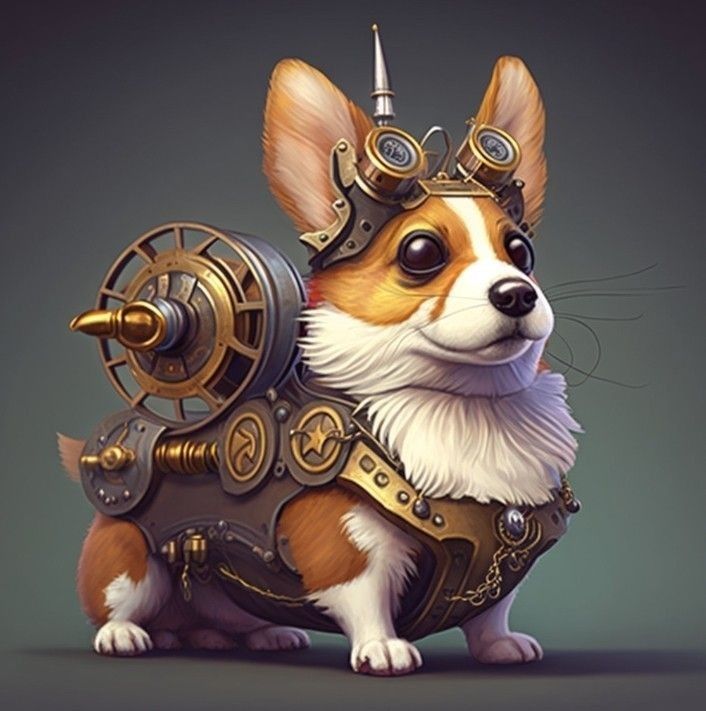 Steampunk Corgi — miniatura 2