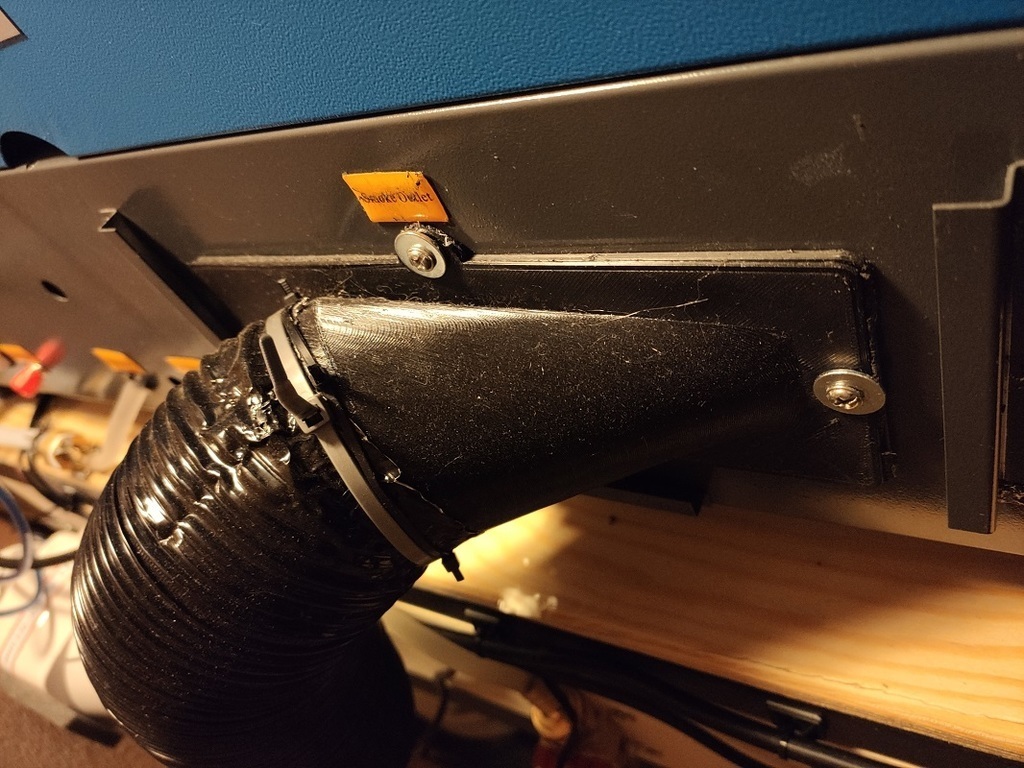 Exhaust adapter for k40 laser - 80mm low profile