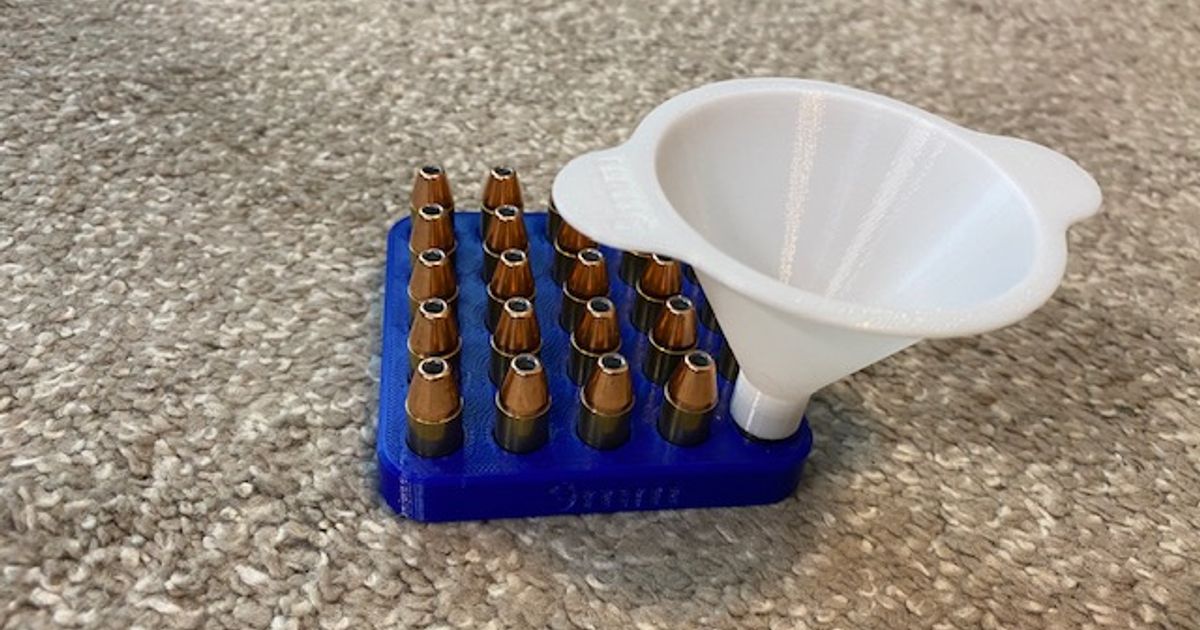 Reloading Trays and Powder Funnels by KPTexan Download free STL model