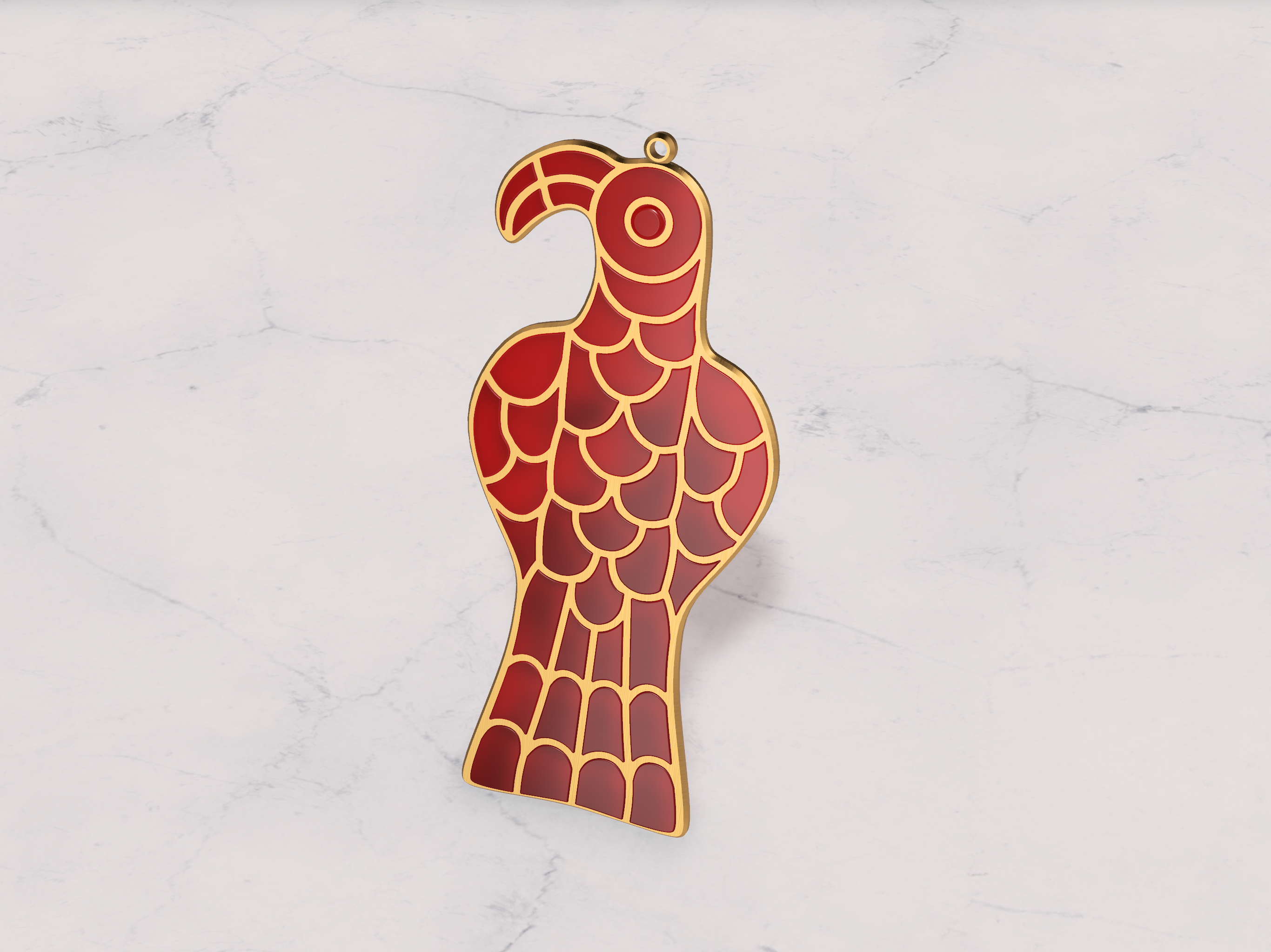 EAGLE PENDANT EARRING MULTICOLOR TRANSLUCENT JEWEL