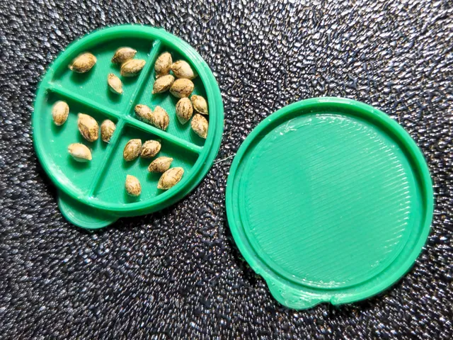 Snap-fit seed container for mailing