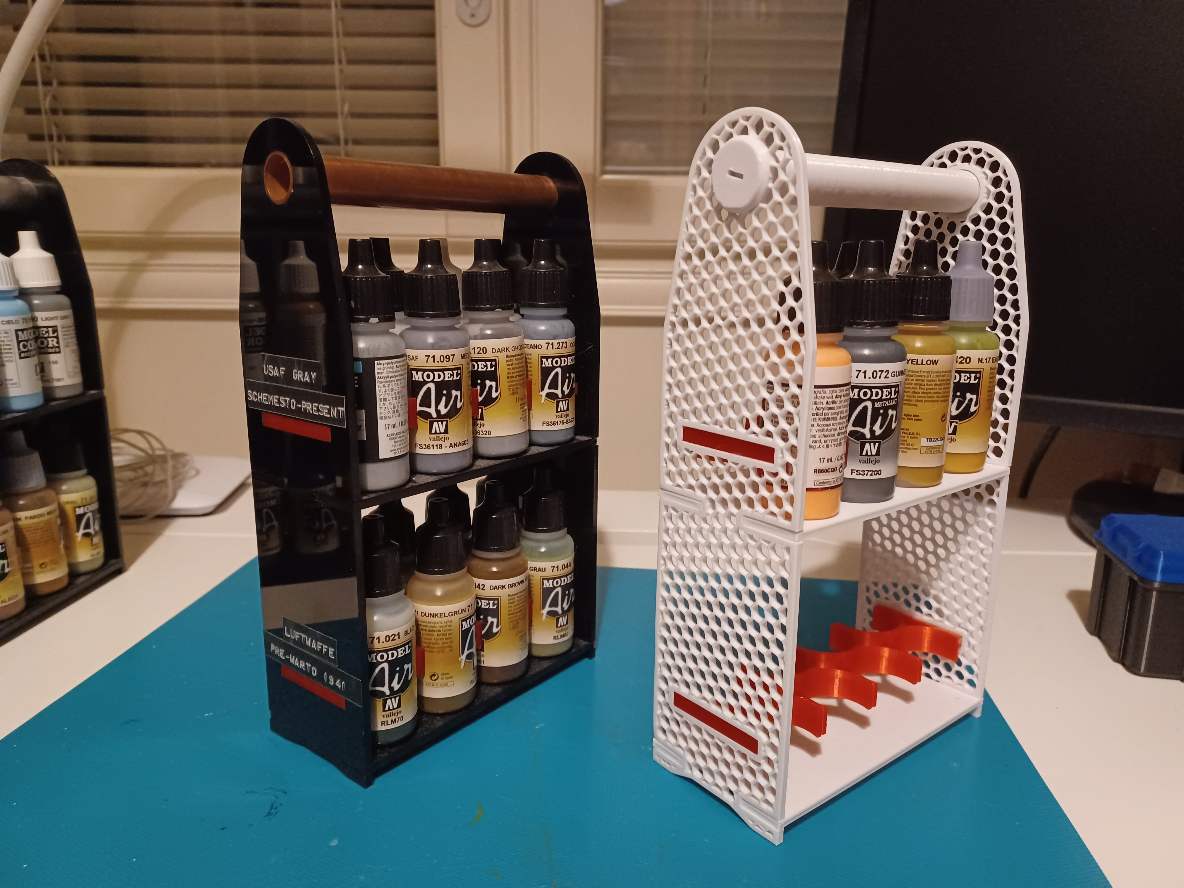 Vallejo paint rack for 7ml bottles by WF3D, Download free STL model