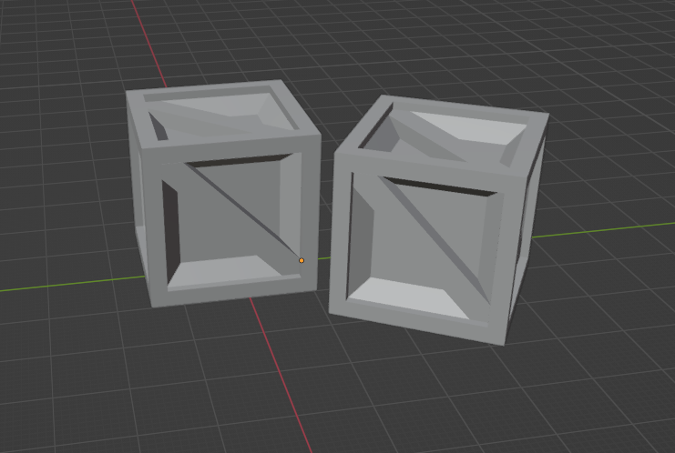 Low Poly Wooden Crates for Tabletop Gaming