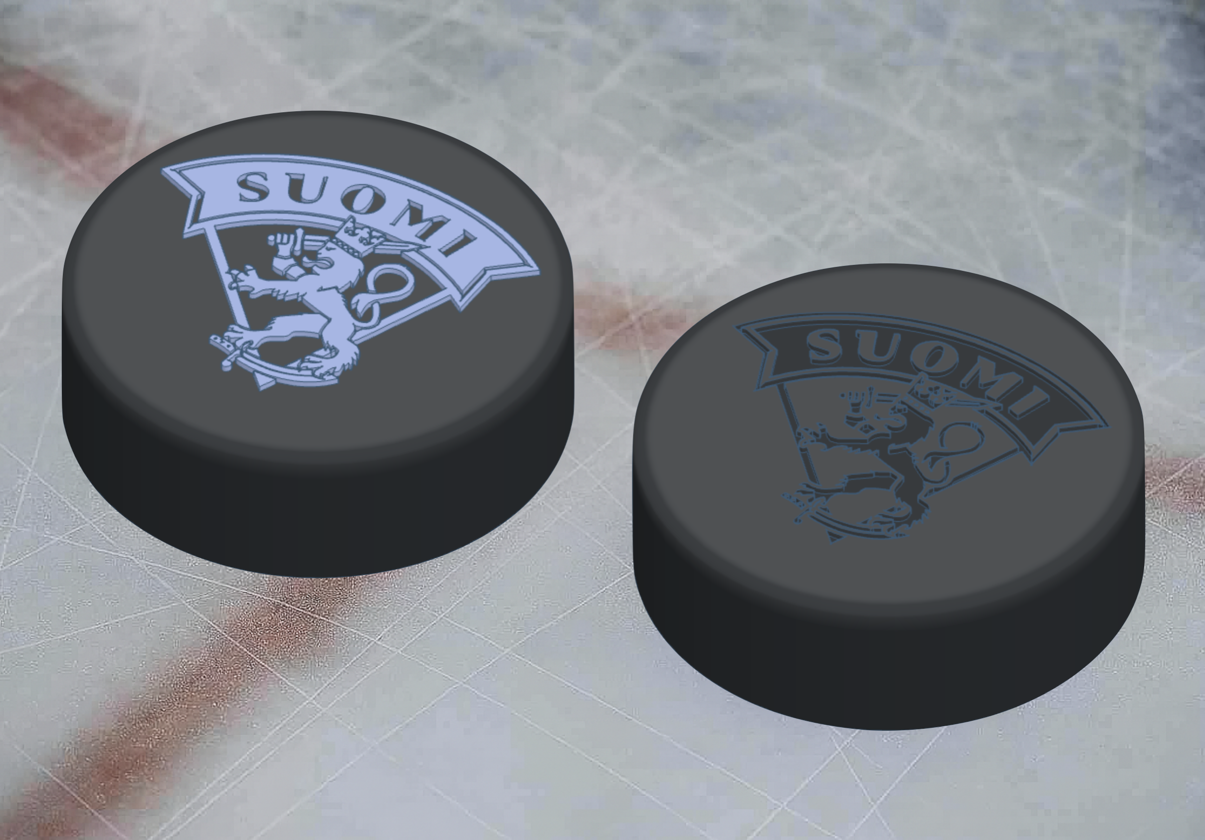 Finland Suomi Hockey IIHF Logo and Puck