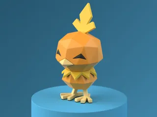 Low-poly Torchic