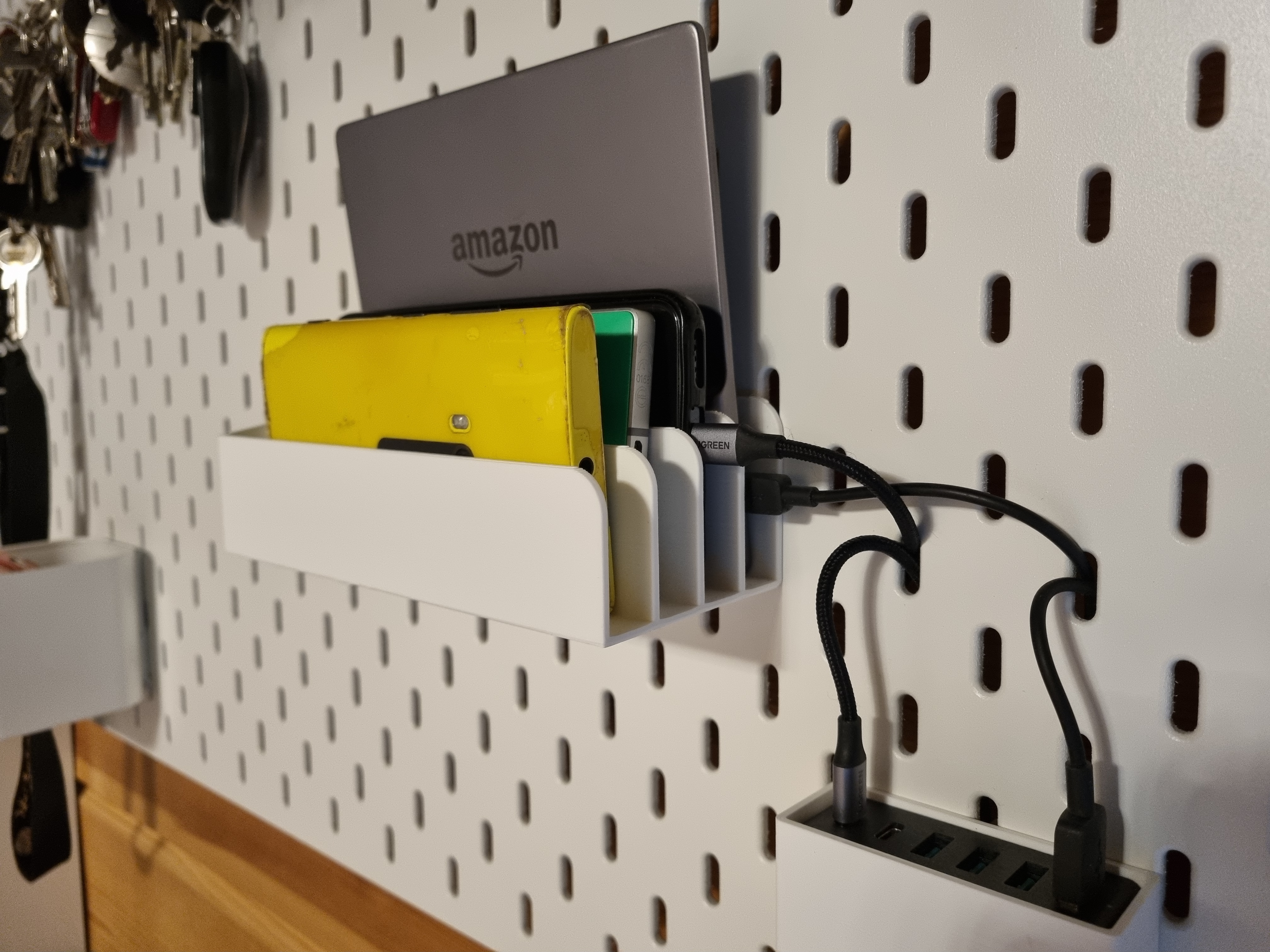 Ikea Skadis phone and tablet holder