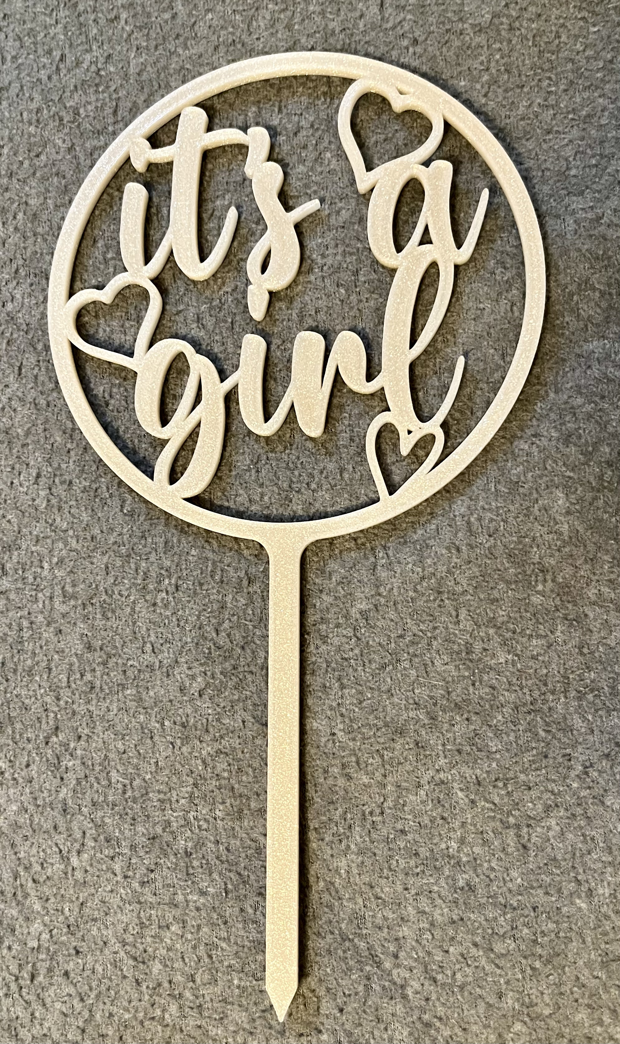 It's a girl cake topper