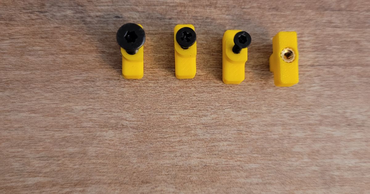 Skadis TNut OpenSCAD, M2, M2.5, M3, Heat Insert by Ofilant Download