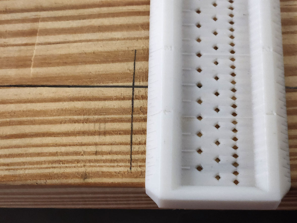 Saddle Ruler Square with marking holes for woodworking inches — miniatura 8