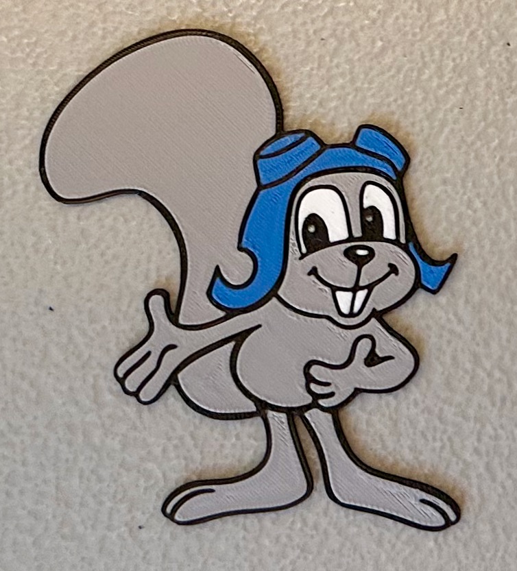 Multicolor Rocky the Flying Squirrel Magnet
