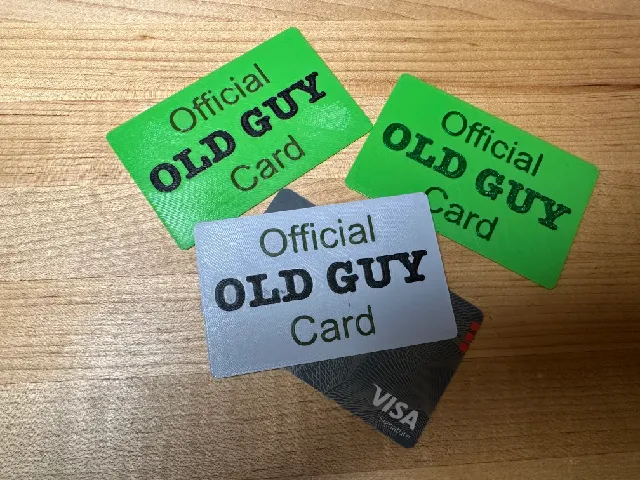 Official Old Guy Card