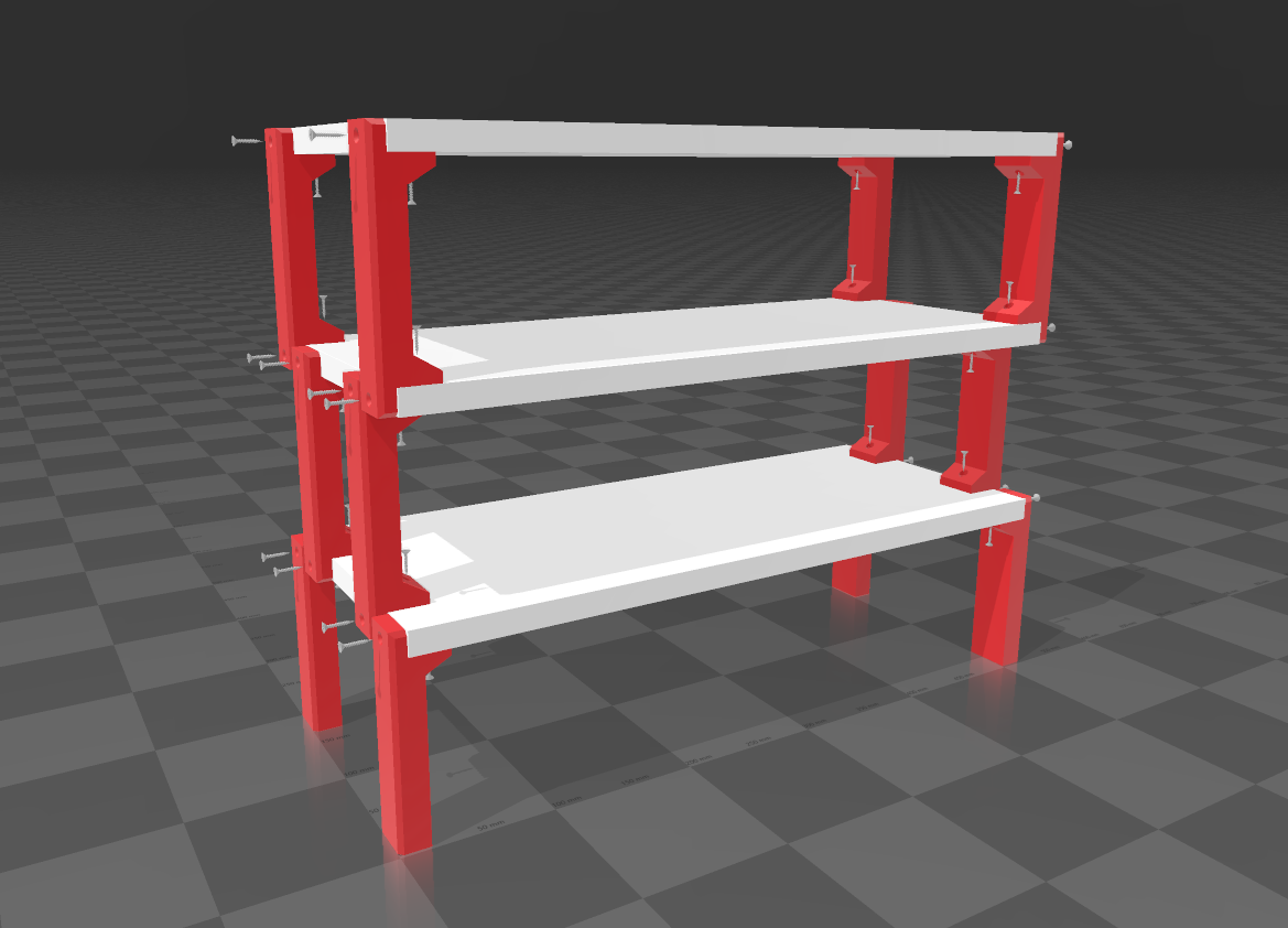 Shelf side columns 12cm height