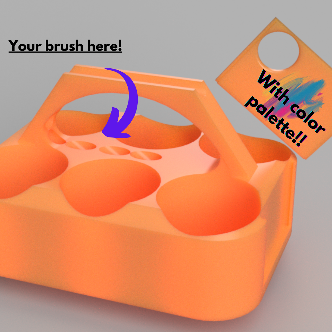 4 in 1 Paint Basket - All you need! Simple print.