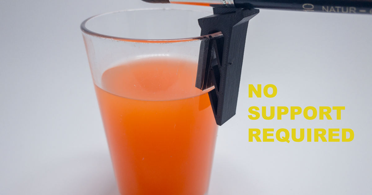 Brush Holder clip for glasses by David Finn Download free STL model