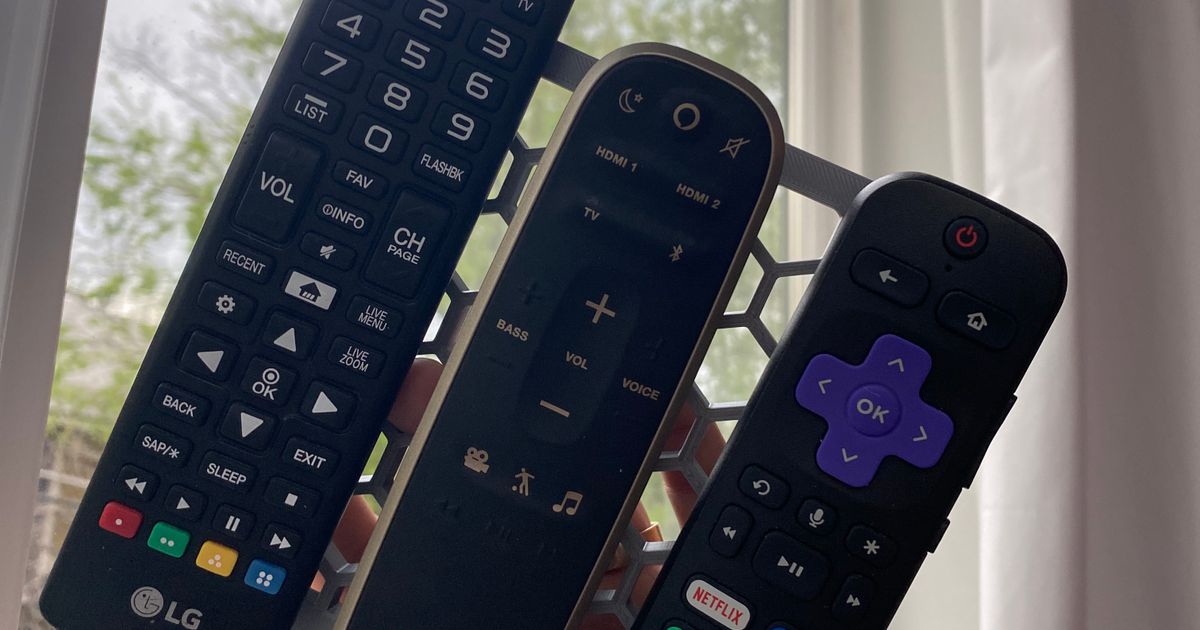 TV Remote Control Command Station (Holds 3 remotes) by schneems