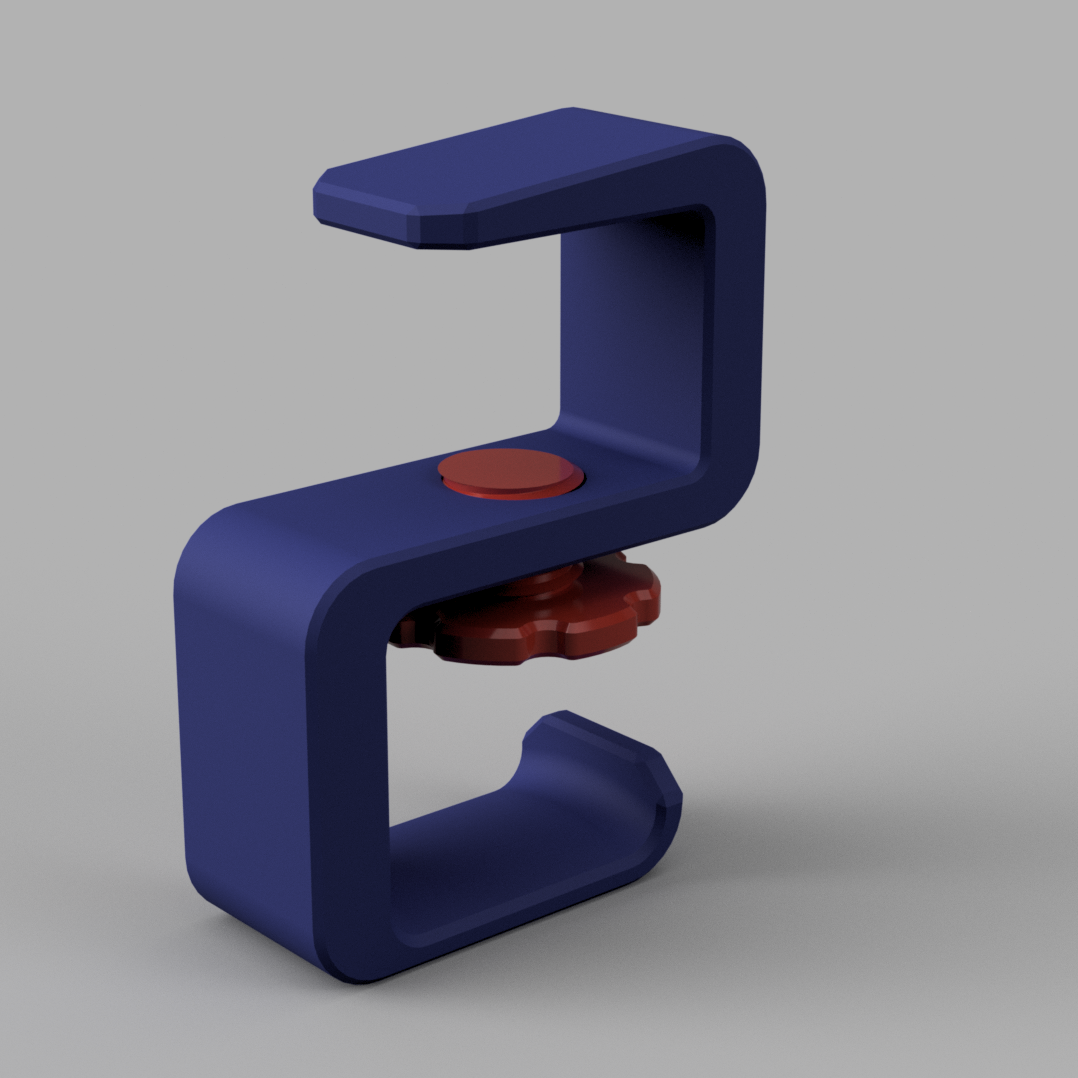 Headphones Hanger Under Desk Mount with Screw Clamp by JohnMartin