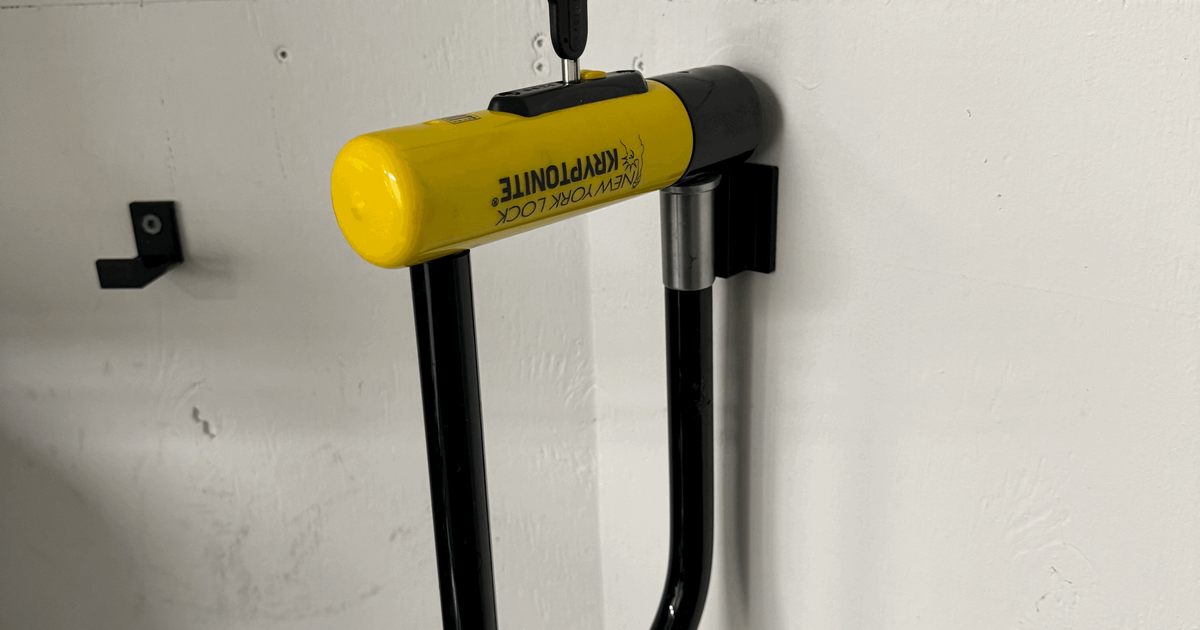 Kryptonite Lock Wall Mount by Panache_ Download free STL model