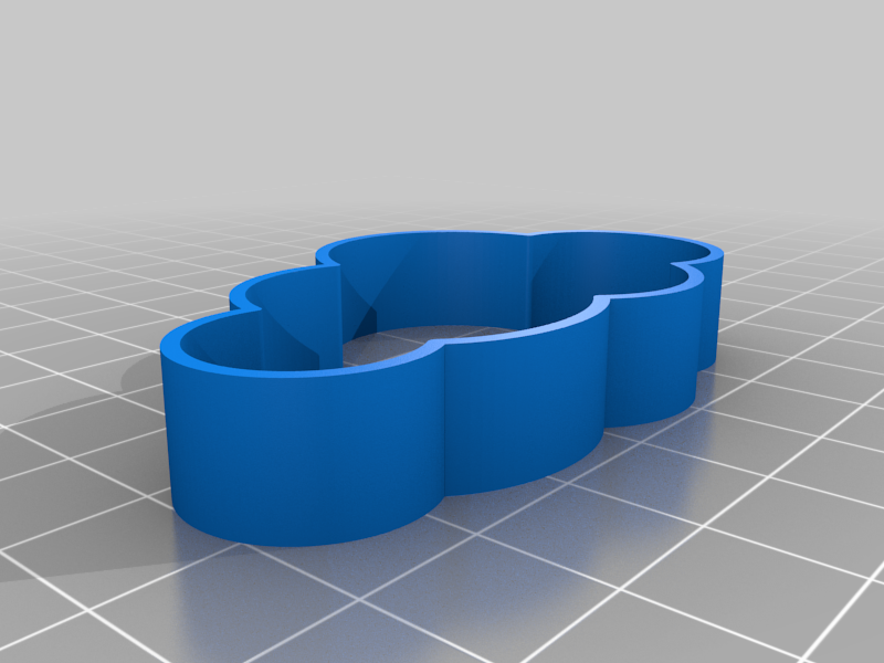 Miniatura 2 do modelo 3D Cloud Cookie Cutters - 4 different sizes