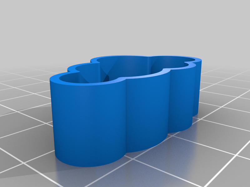 Miniatura 4 do modelo 3D Cloud Cookie Cutters - 4 different sizes