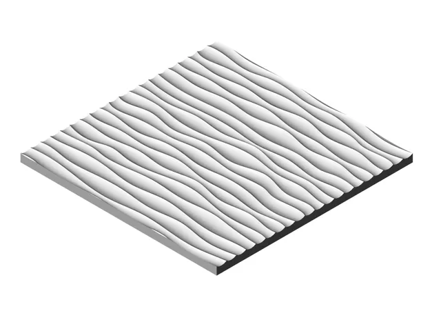Wavy wall tile