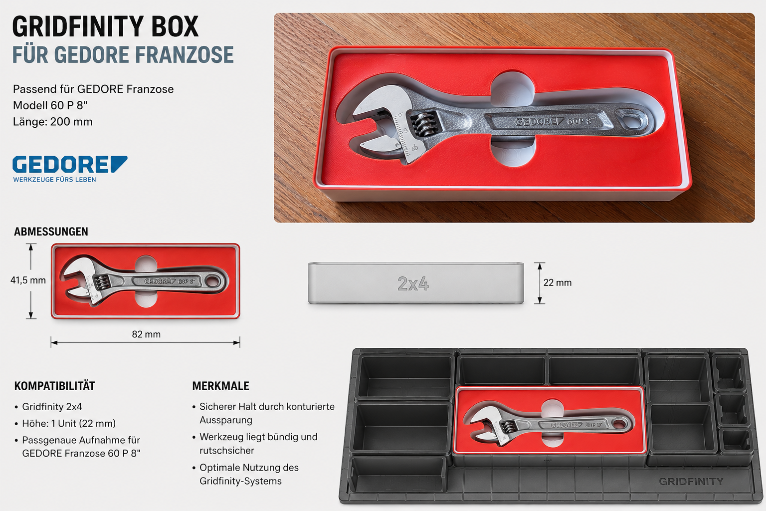 Gedore Adjustable Wrench