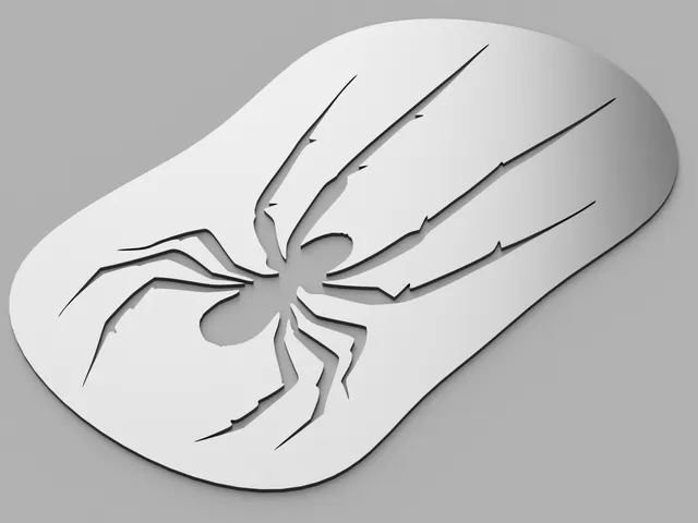 Spider stencil for airbrushing