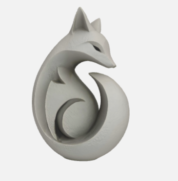 Miniatura 3 do modelo 3D Sleeping fox statue