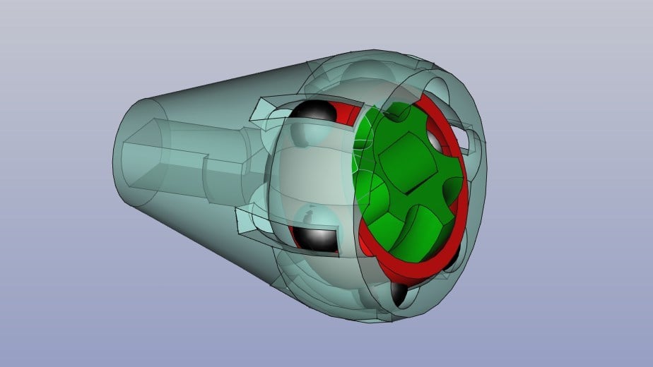 Mini Rzeppa constant velocity joint for fischertechnik by juh
