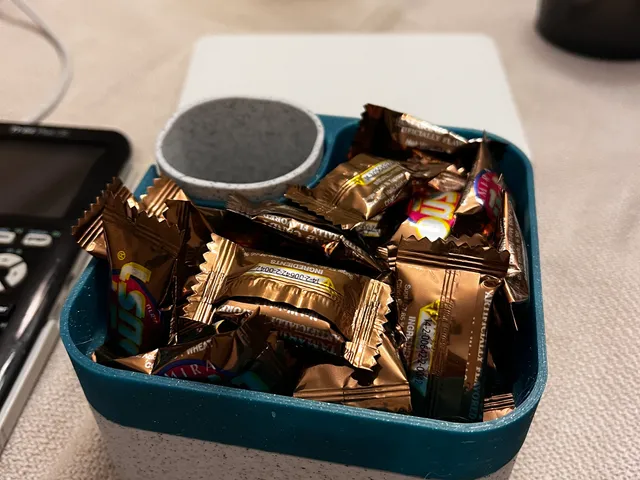 Candy box with trash container