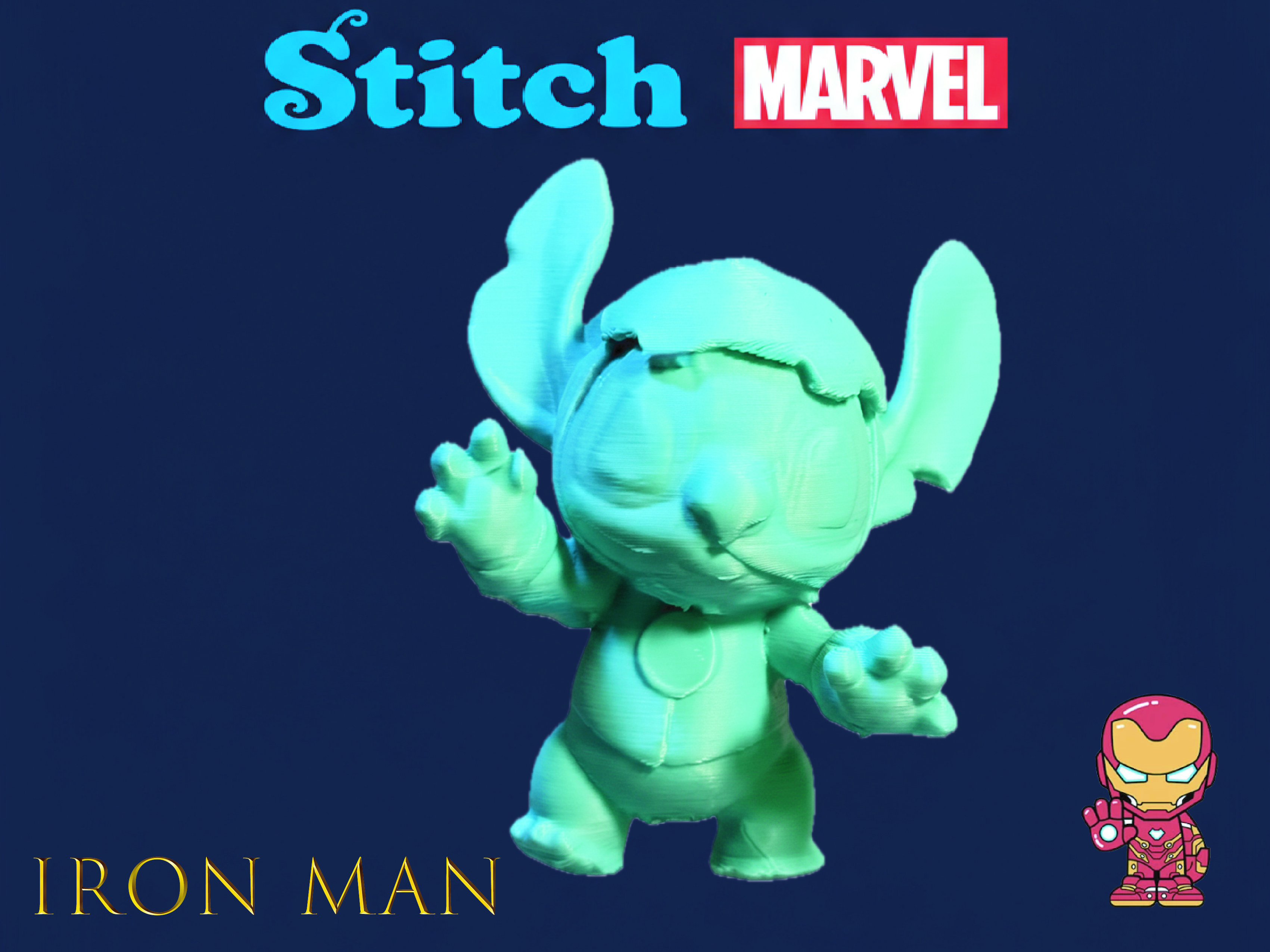 Stitch as Iron Man (Disney meets Marvel)