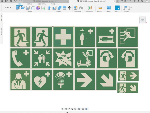 ISO 7010 Emergency Symbol Collection