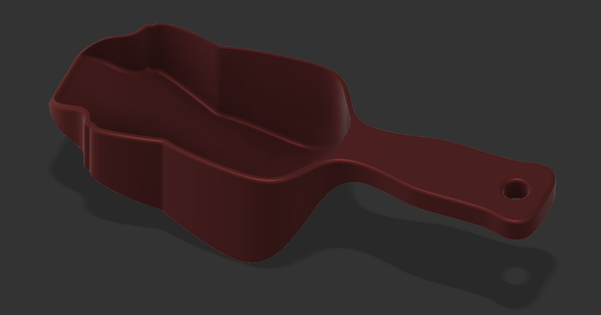 Pet Food Scoop 1_Cup by DDS3D Printing & Design Download free STL