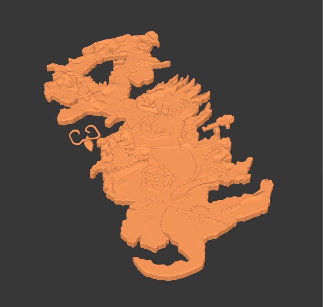 The map of Westeros - game of thrones