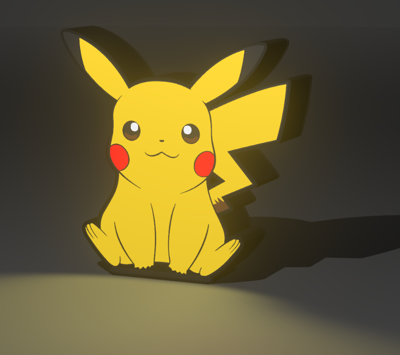 LightBox de Pikachu – Caja de luz decorativa